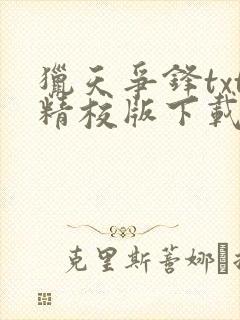 猎天争锋txt精校版下载