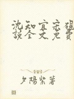 沈知宜宋砚南小说全文免费阅读