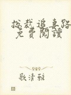 总裁追妻路漫漫 免费阅读