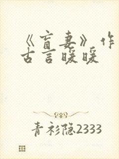 《盲妻》作者:古言暖暖