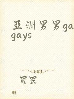 亚洲男男gaygays