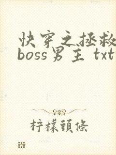 快穿之拯救黑化boss男主 txt