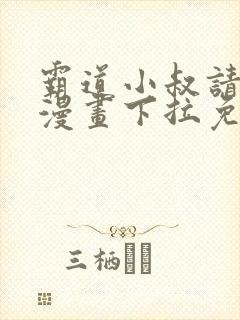 霸道小叔请轻撩漫画下拉免费阅读封面