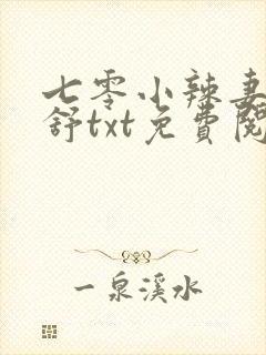 七零小辣妻江美舒txt免费阅读最新章