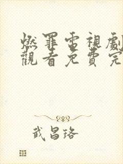 燃罪电视剧在线观看免费完整版高清