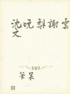 沈晚梨谢云迟全文