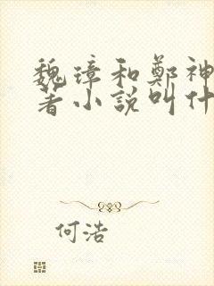 魏璋和郑神怜原著小说叫什么