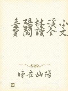 秦阳林溪小说免费阅读全文最新章节