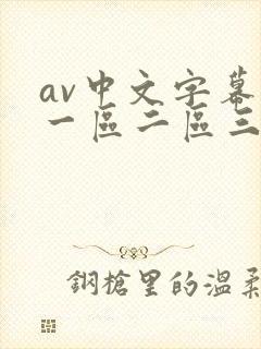 av中文字幕网一区二区三区