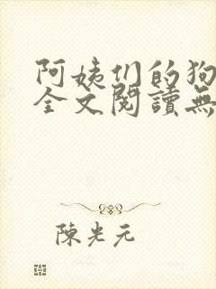 阿姨们的狗小说全文阅读无弹窗