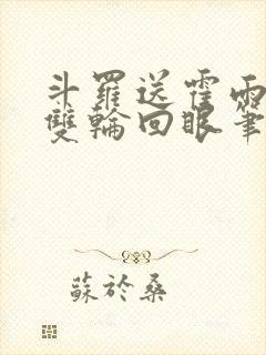 斗罗送霍雨浩一双轮回眼笔趣阁封面