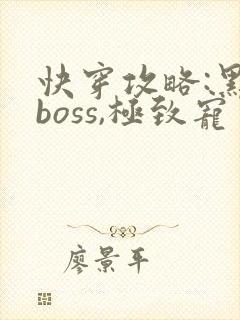 快穿攻略:黑化boss,极致宠