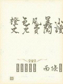 橙色风暴小说全文免费阅读无弹窗