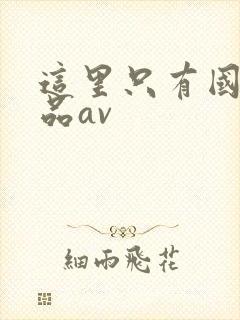 这里只有国产精品av