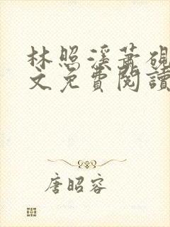 林照溪萧砚川全文免费阅读