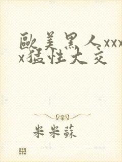 欧美黑人xxxx猛性大交封面