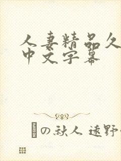 人妻精品久久久中文字幕封面