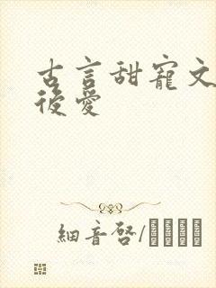 古言甜宠文先婚后爱