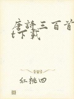 唐诗三百首txt下载封面