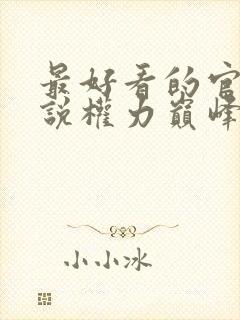 最好看的官场小说权力巅峰封面