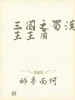 三国之蜀汉我做主主角