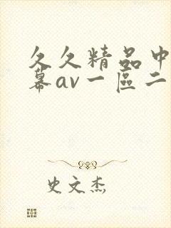 久久精品中文字幕av一区二区