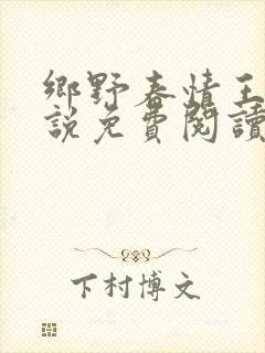 乡野春情王旭小说免费阅读最新章节封面