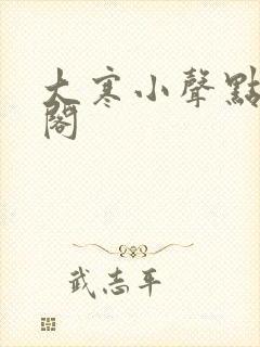 大寒小声点笔趣阁