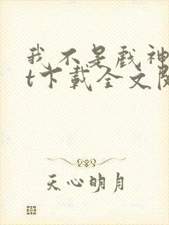 我不是戏神txt下载全文阅读封面