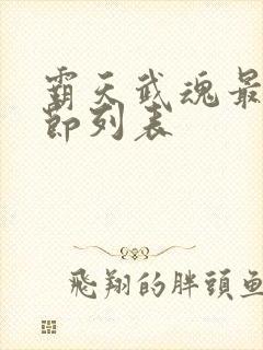 霸天武魂最新章节列表