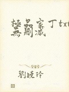极品家丁txt无删减封面