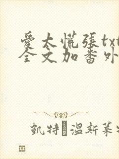 爱太慌张txt全文加番外