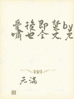 爱后即焚by林啸也全文免费阅读笔趣阁封面