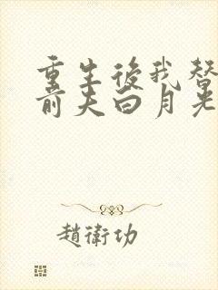 重生后我替掉了前夫白月光