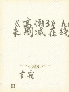 《高潮3》hd未删减在线播放