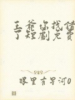 王爷你找错王妃了短剧免费观看