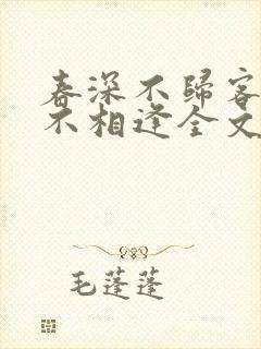 春深不归客清梦不相逢全文在线阅读