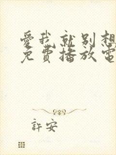 爱我就别想太多免费播放电视剧高清