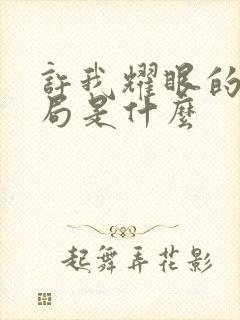 许我耀眼的大结局是什么