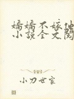 娇娇不嫁他急了小说全文阅读封面