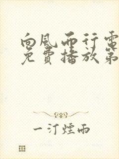 向风而行电视剧免费播放第八集