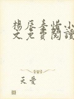 杨辰秦惜小说全文免费阅读全文