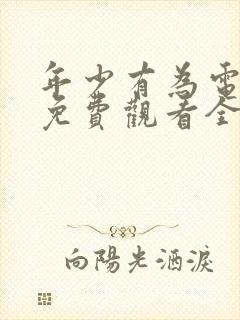 年少有为电视剧免费观看全集完整版