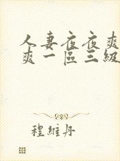 人妻夜夜爽天天爽一区三级封面