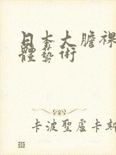 日本大胆裸体人体艺术封面