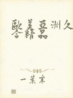 欧美亚洲久久综合精品