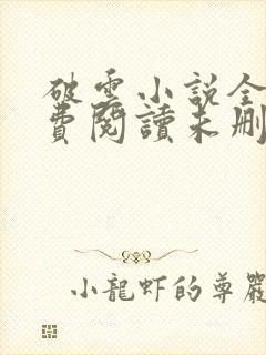 破云小说全文免费阅读未删减封面