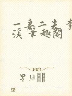 一妻二夫 李溪溪 笔趣阁