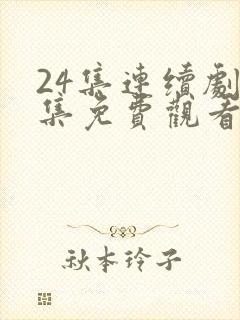 24集连续剧全集免费观看