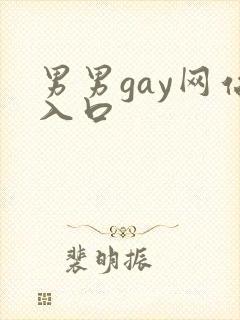 男男gay网站入口